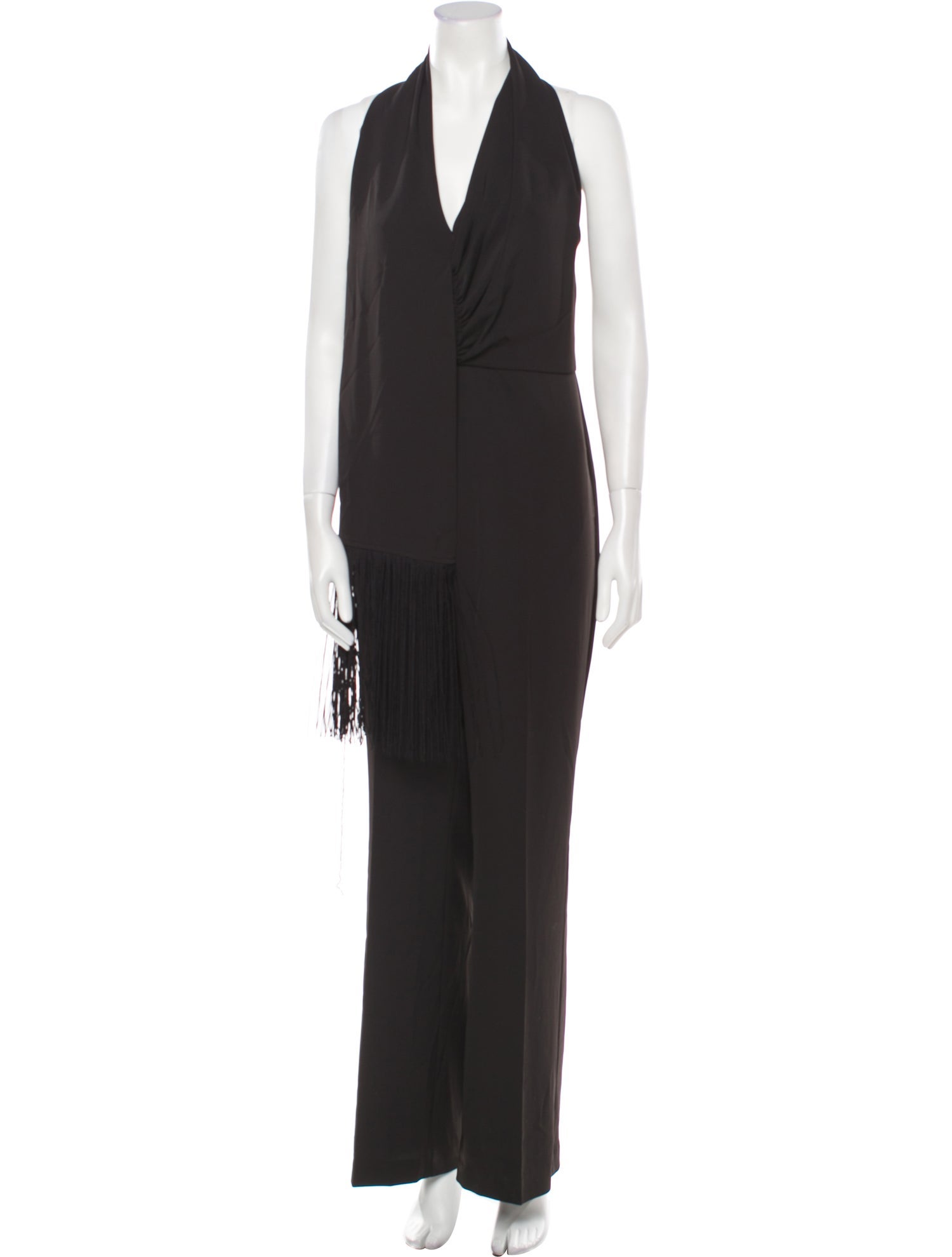 Halston Plunge Neckline Jumpsuit