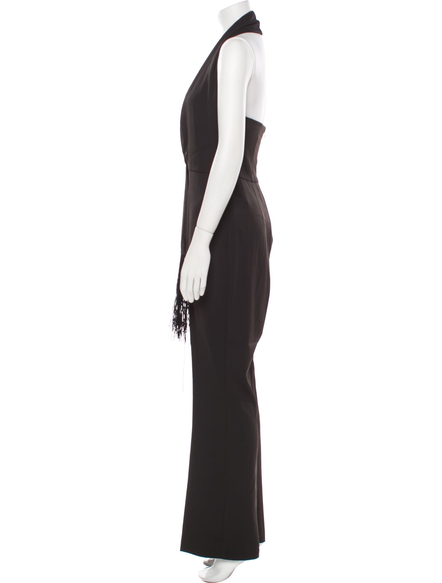 Halston Plunge Neckline Jumpsuit