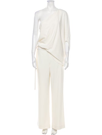 Halston One-Shoulder Jumpsuit