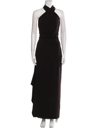 Halston Halterneck Long Dress
