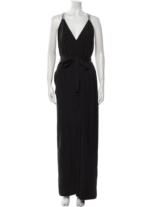Halston V-Neck Jumpsuit
