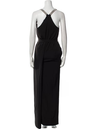 Halston V-Neck Jumpsuit