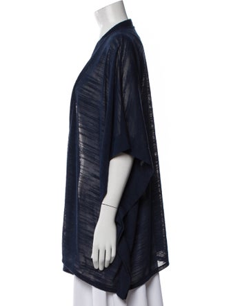 Halston Printed Open Front Sweater