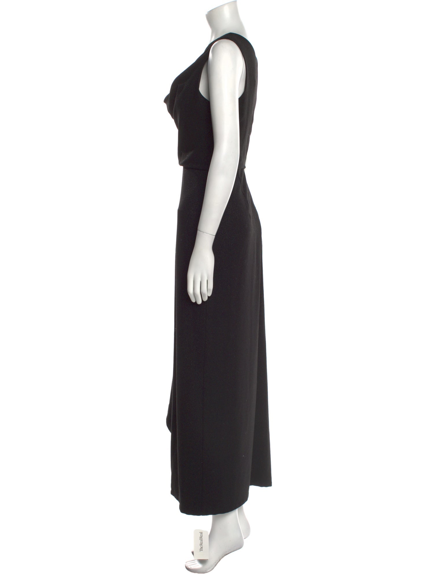 Halston Cowl Neck Long Dress