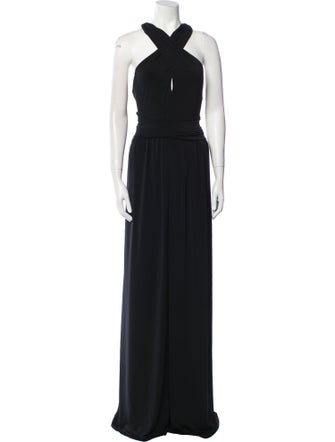 Halston Halterneck Long Dress