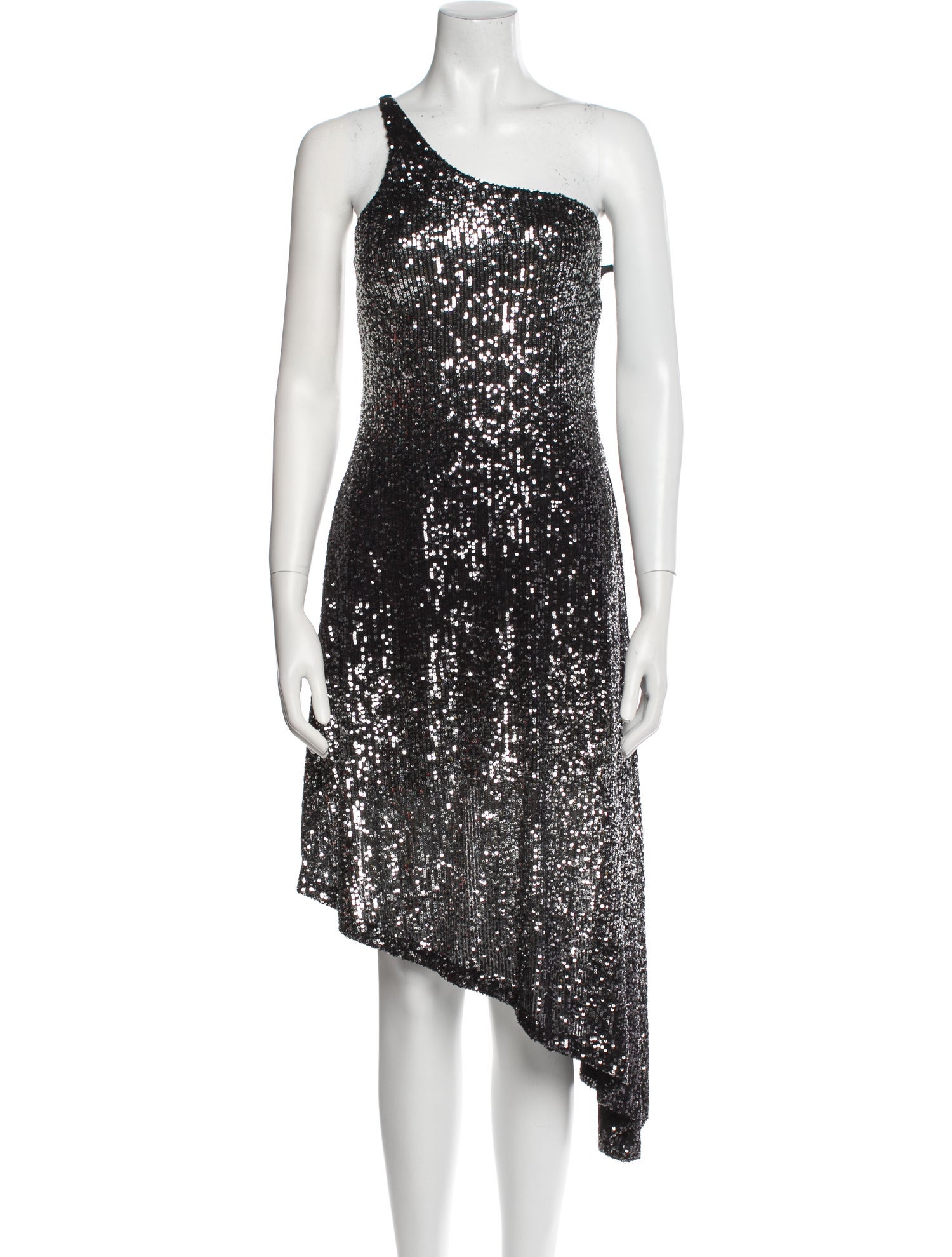 Halston One-Shoulder Long Dress