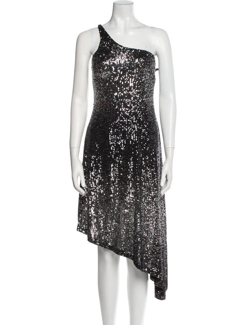 Halston One-Shoulder Long Dress