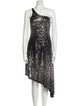 Halston One-Shoulder Long Dress
