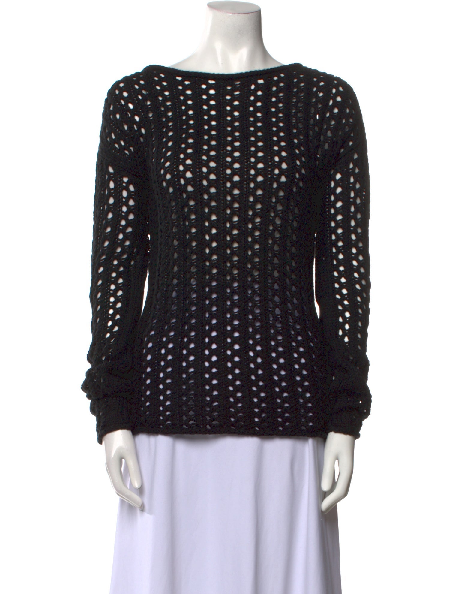 Halston Bateau Neckline Sweater