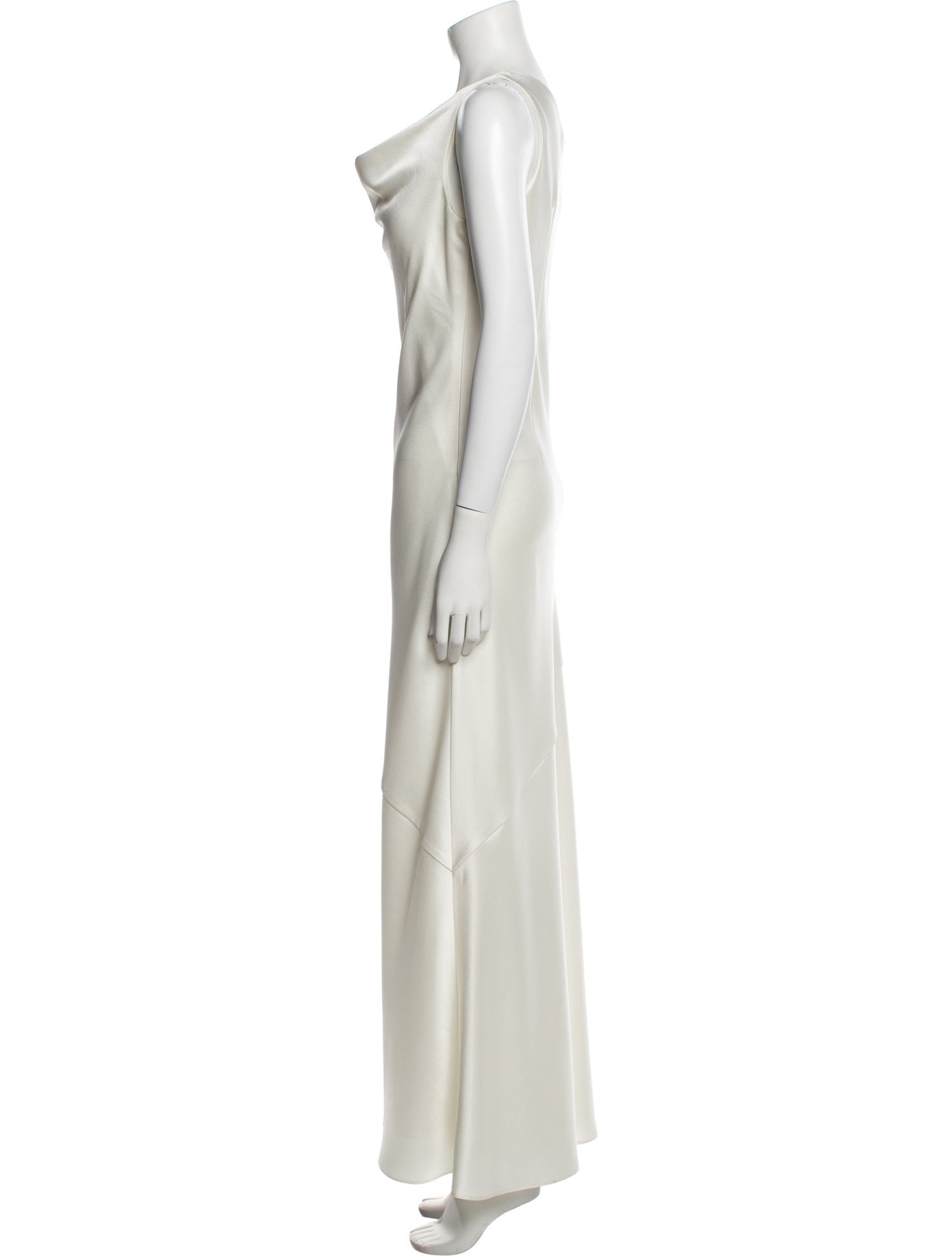 Halston Cowl Neck Long Dress