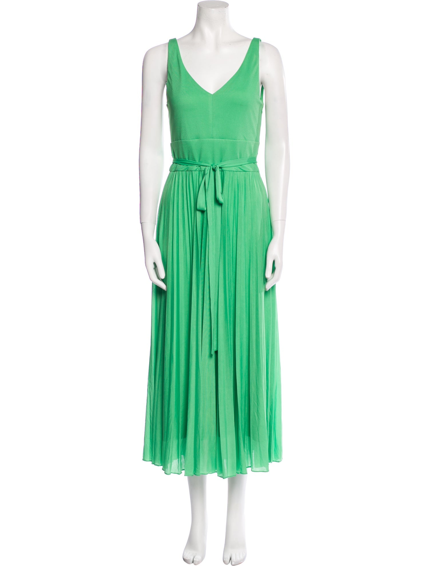 Halston V-Neck Long Dress