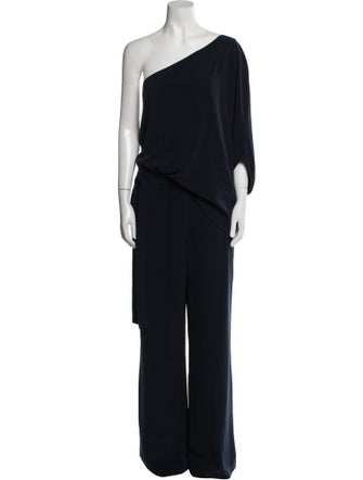 Halston One-Shoulder Jumpsuit