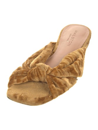 Halston Velvet Mules
