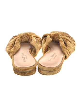 Halston Velvet Mules