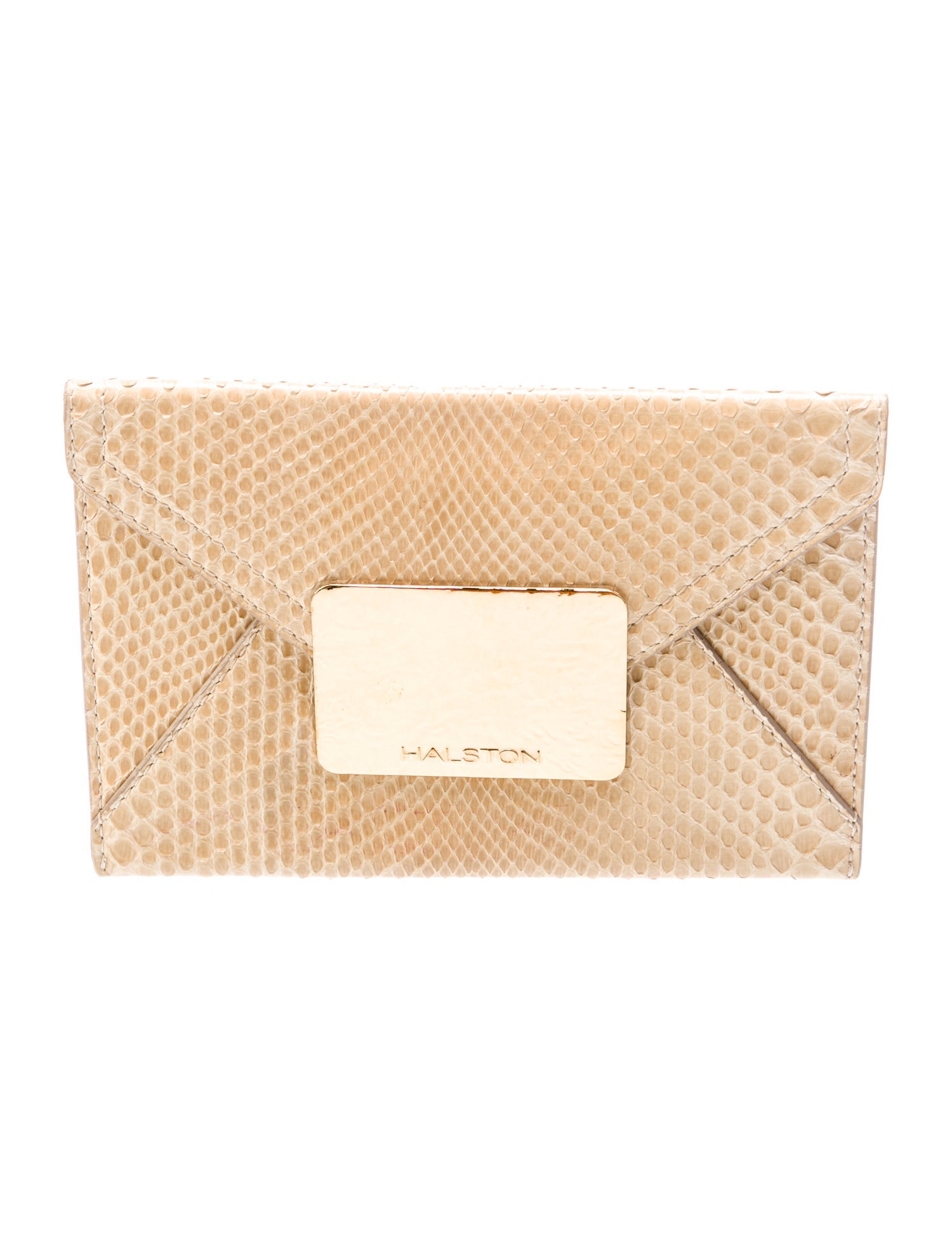 Halston Snakeskin Clutch