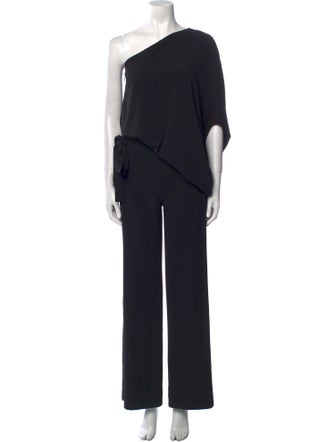 Halston One-Shoulder Jumpsuit