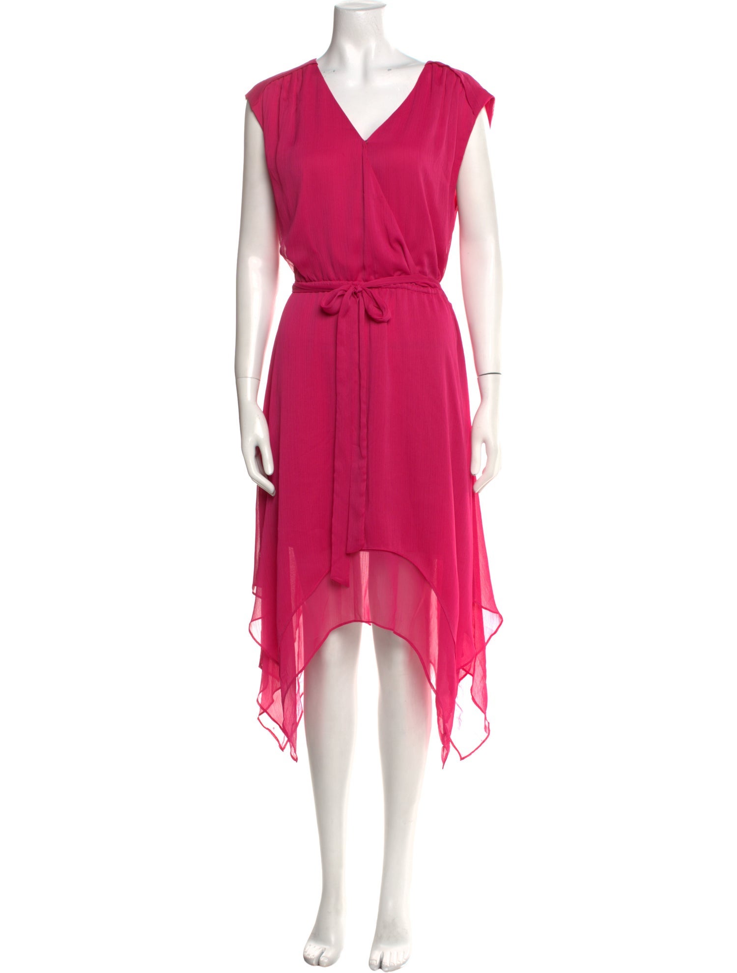 H by Halston V-Neck Midi Length Dress