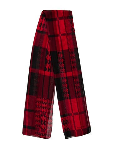 Halston Scarves and Shawls Silk Striped Scarf