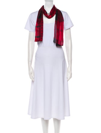 Halston Silk Striped Scarf