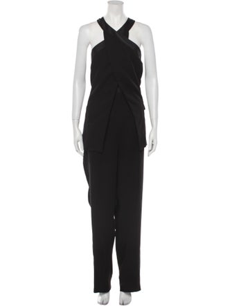 Halston V-Neck Jumpsuit