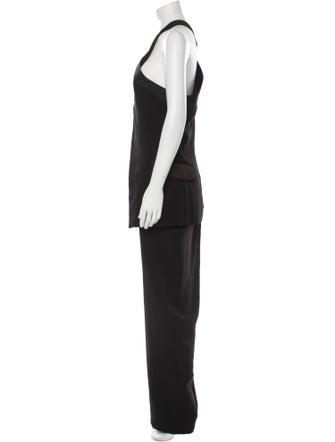 Halston V-Neck Jumpsuit