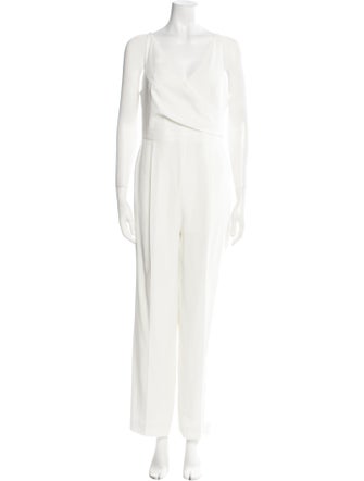 Halston V-Neck Jumpsuit