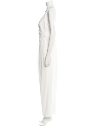 Halston V-Neck Jumpsuit