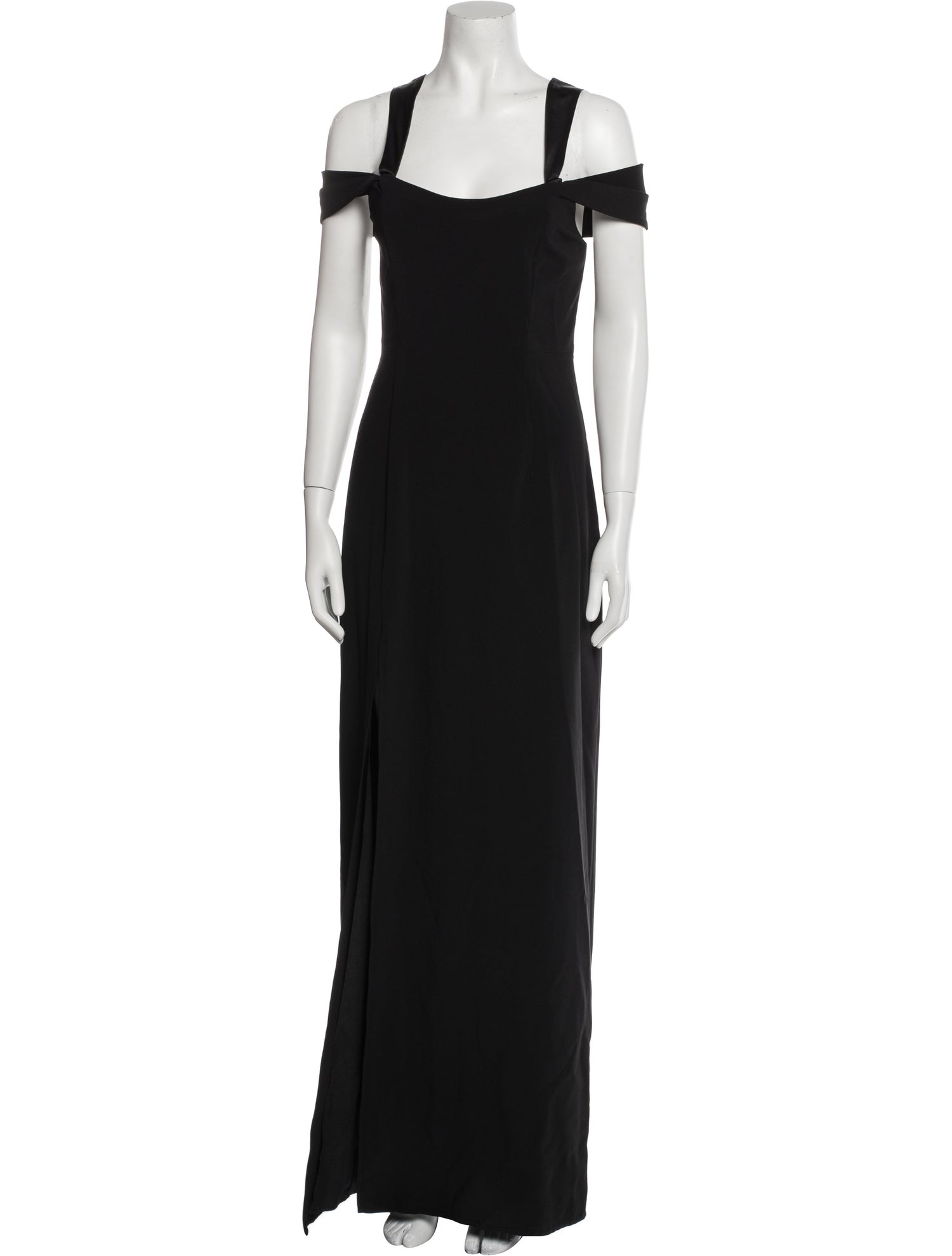 Halston Square Neckline Long Dress