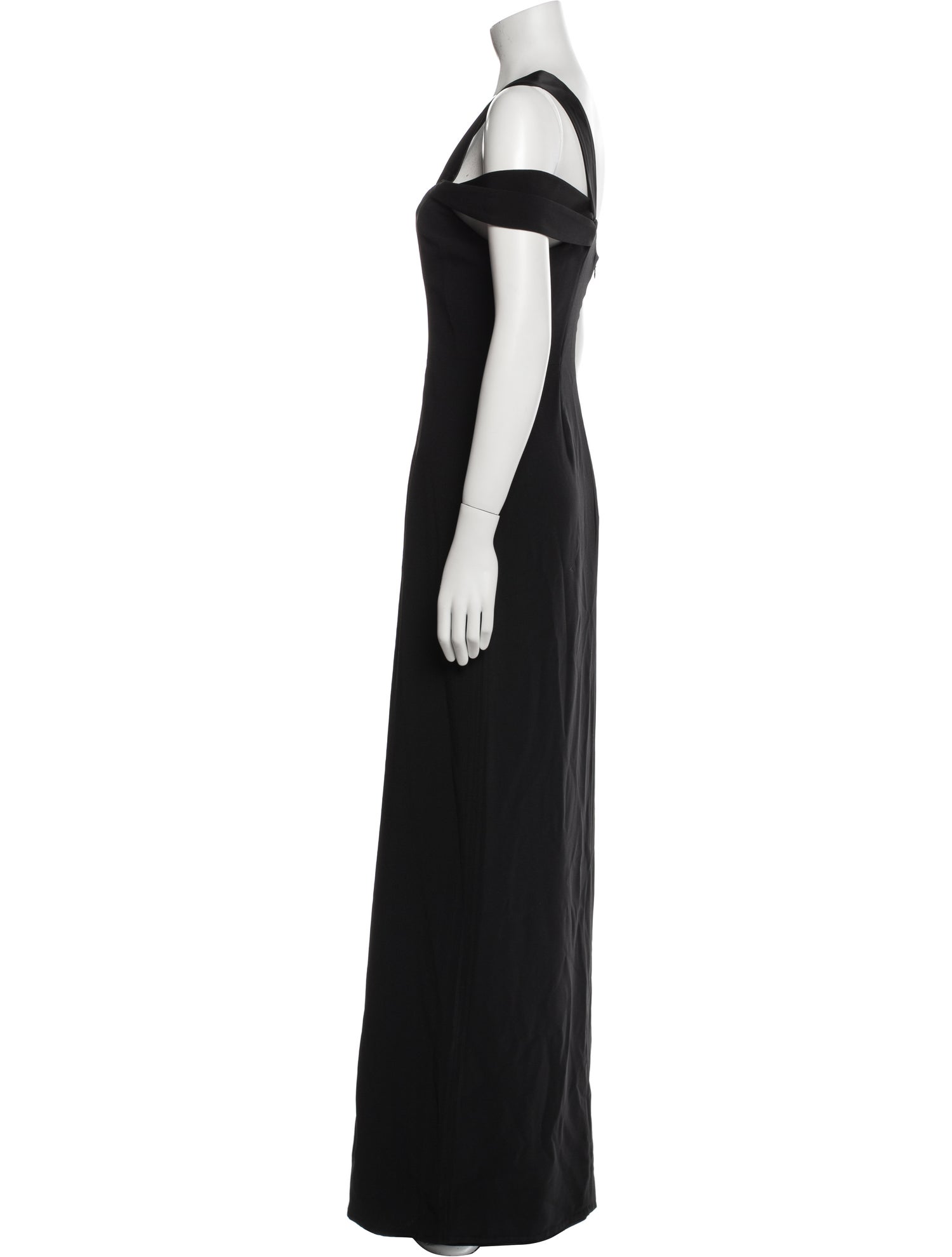 Halston Square Neckline Long Dress