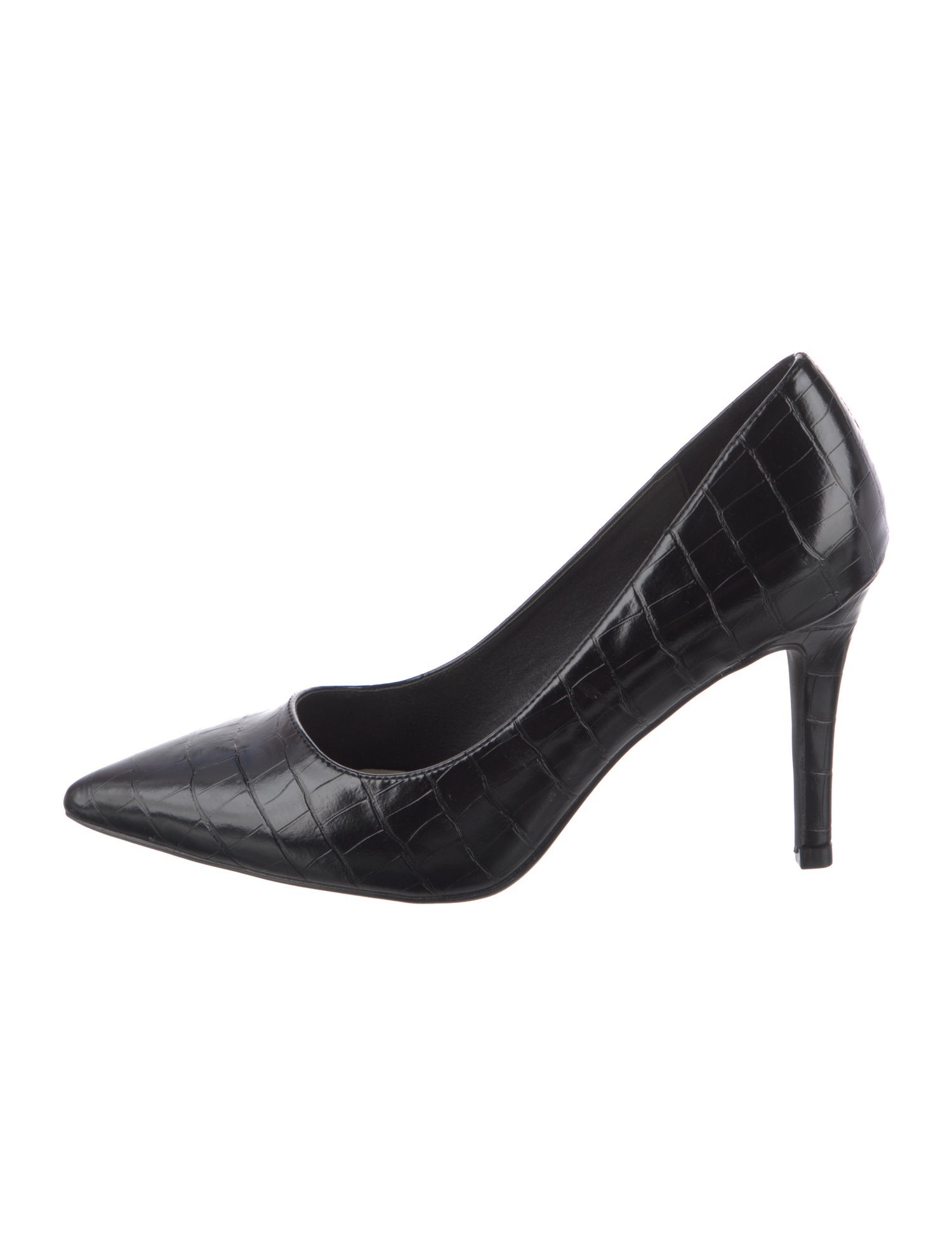 Halston Embossed Leather Pumps