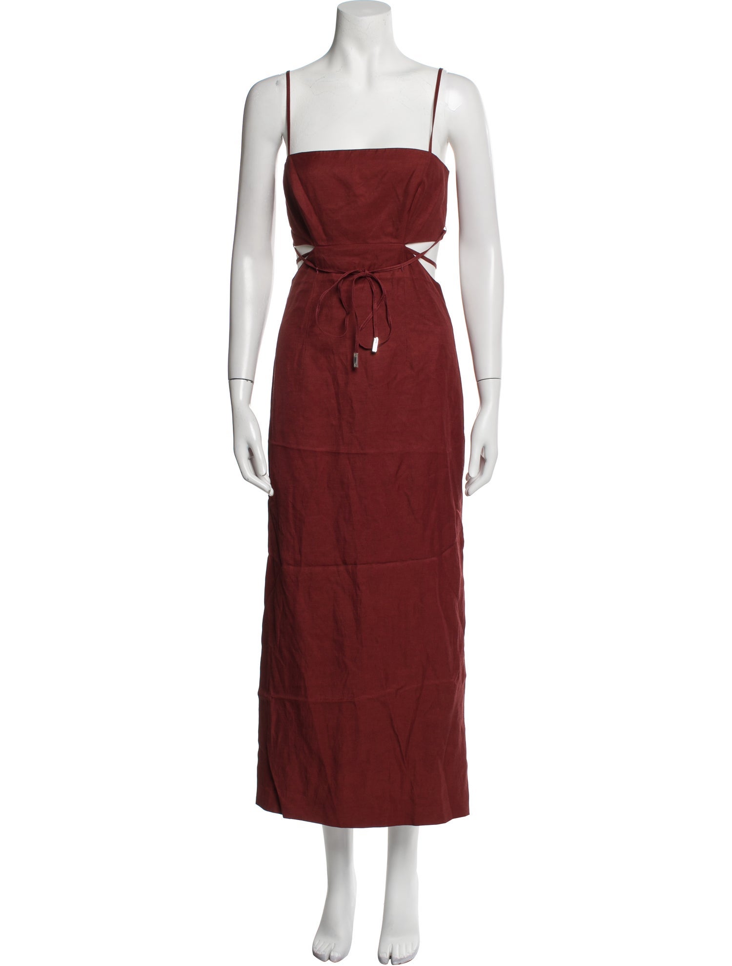 Halston Suede Midi Length Dress
