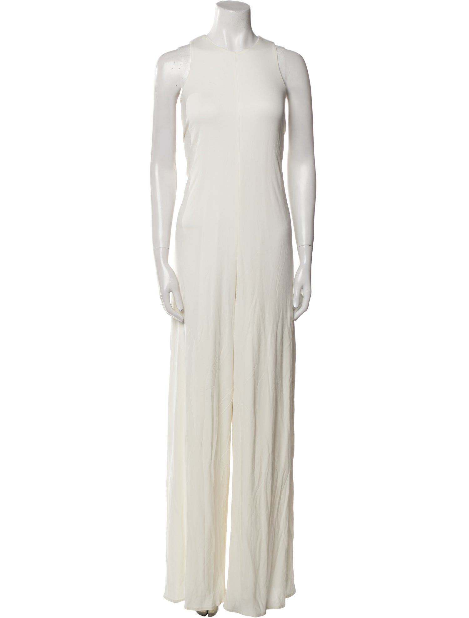 Halston Crew Neck Jumpsuit