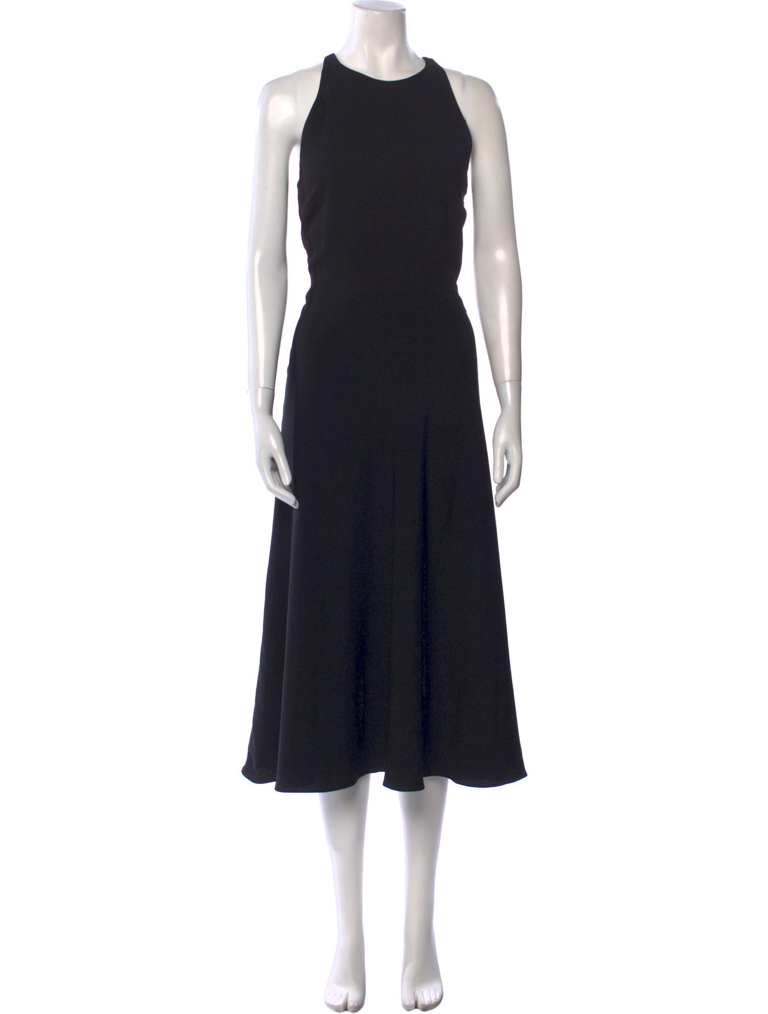 Halston Crew Neck Long Dress