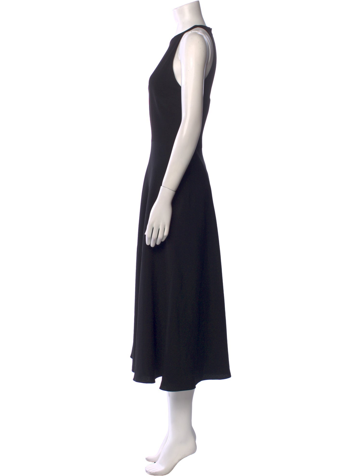 Halston Crew Neck Long Dress