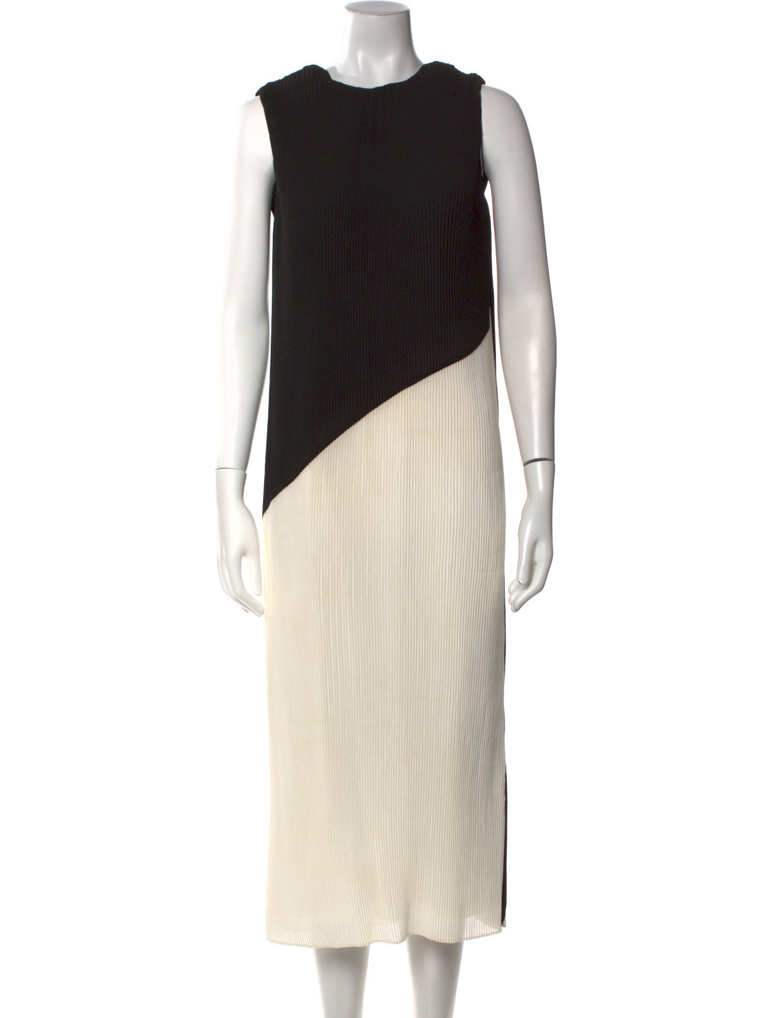 Halston Striped Long Dress w/ Tags