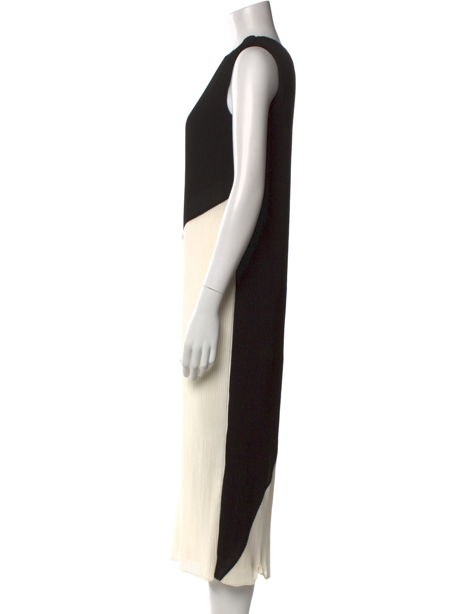 Halston Striped Long Dress w/ Tags