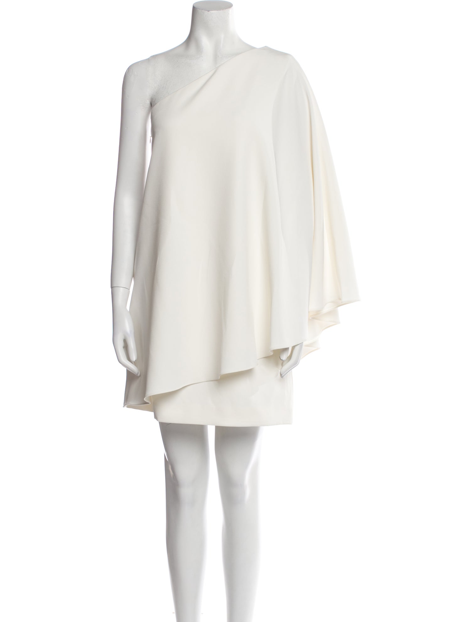 Halston One-Shoulder Mini Dress