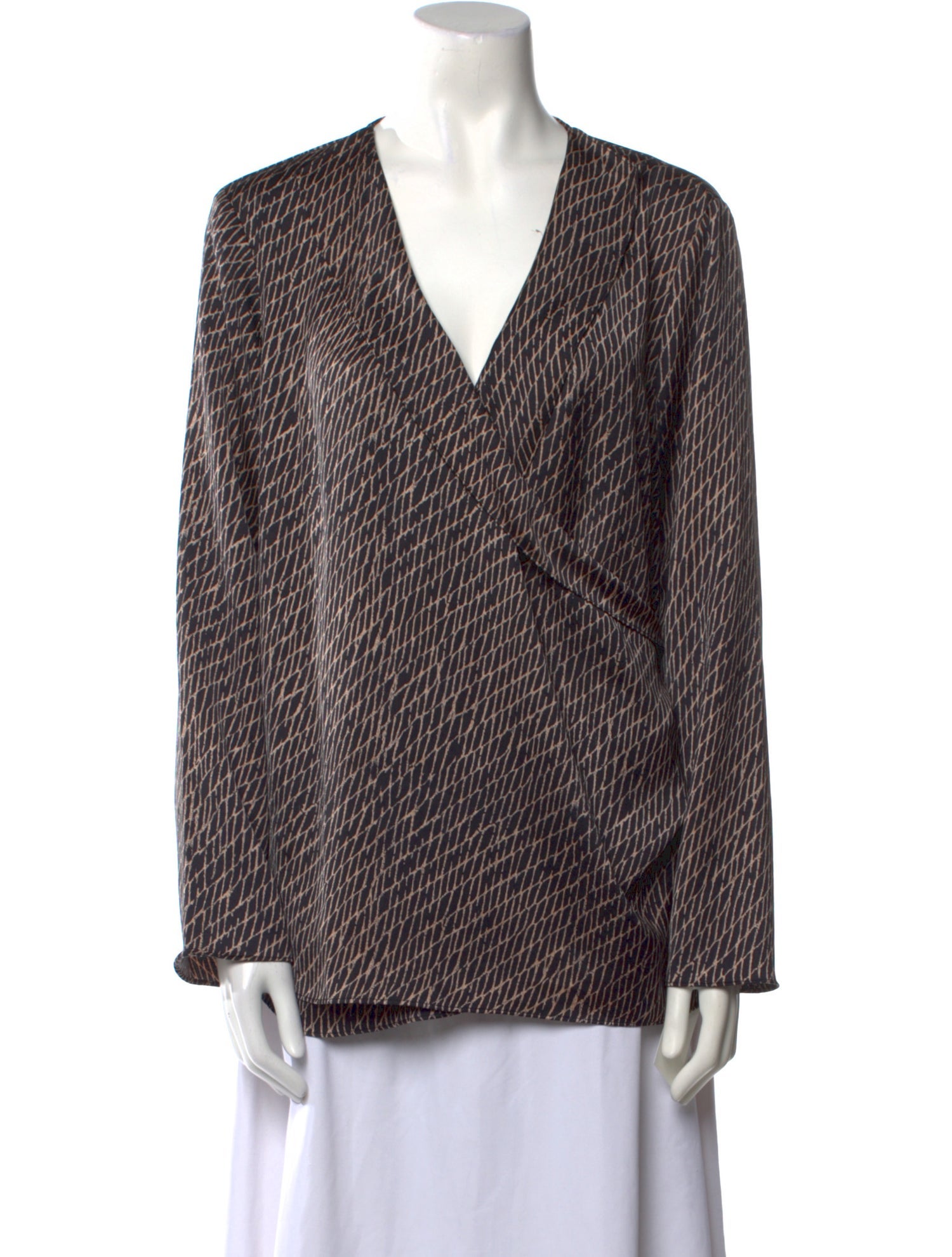 Halston Printed V-Neck Tunic