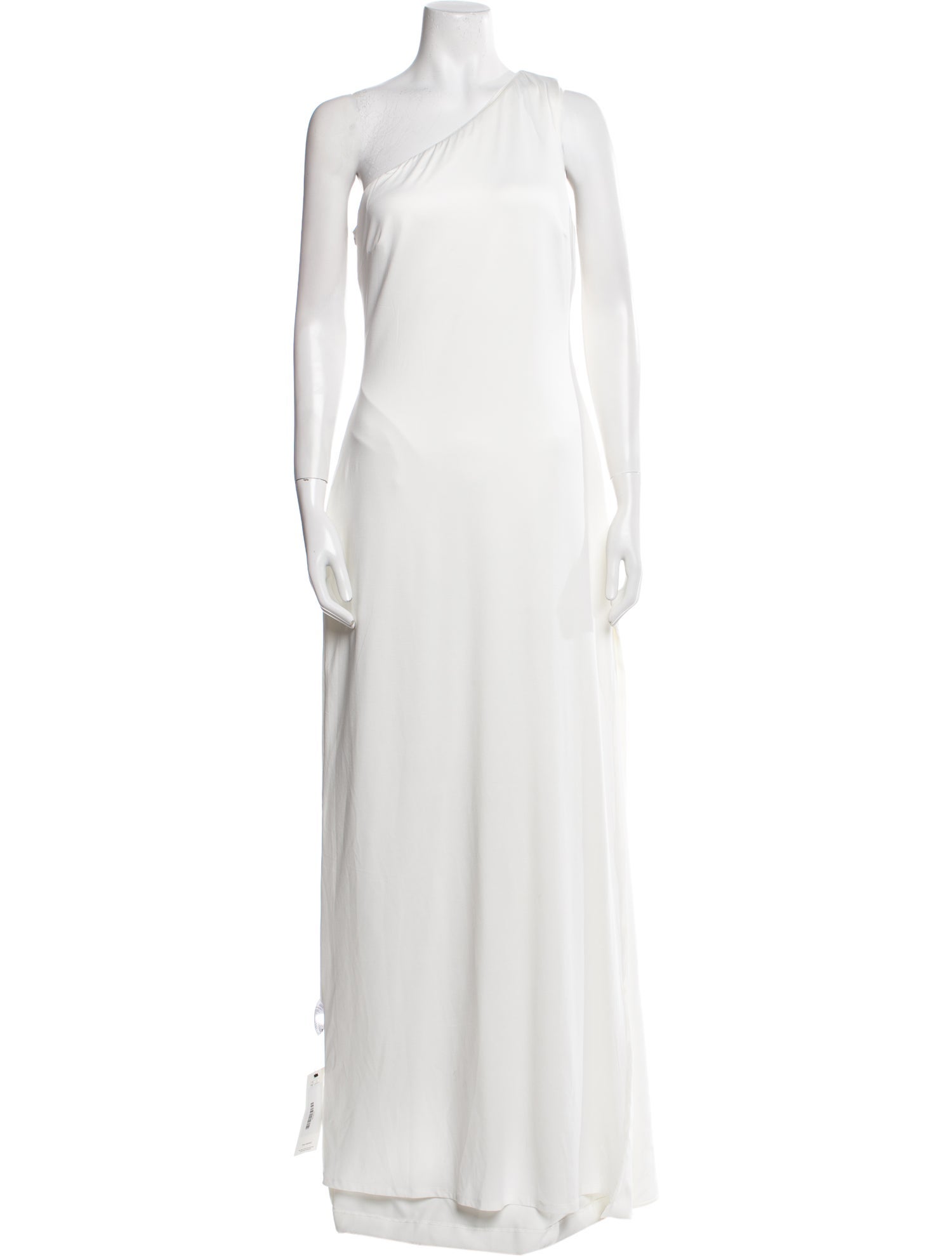 Halston One-Shoulder Long Dress
