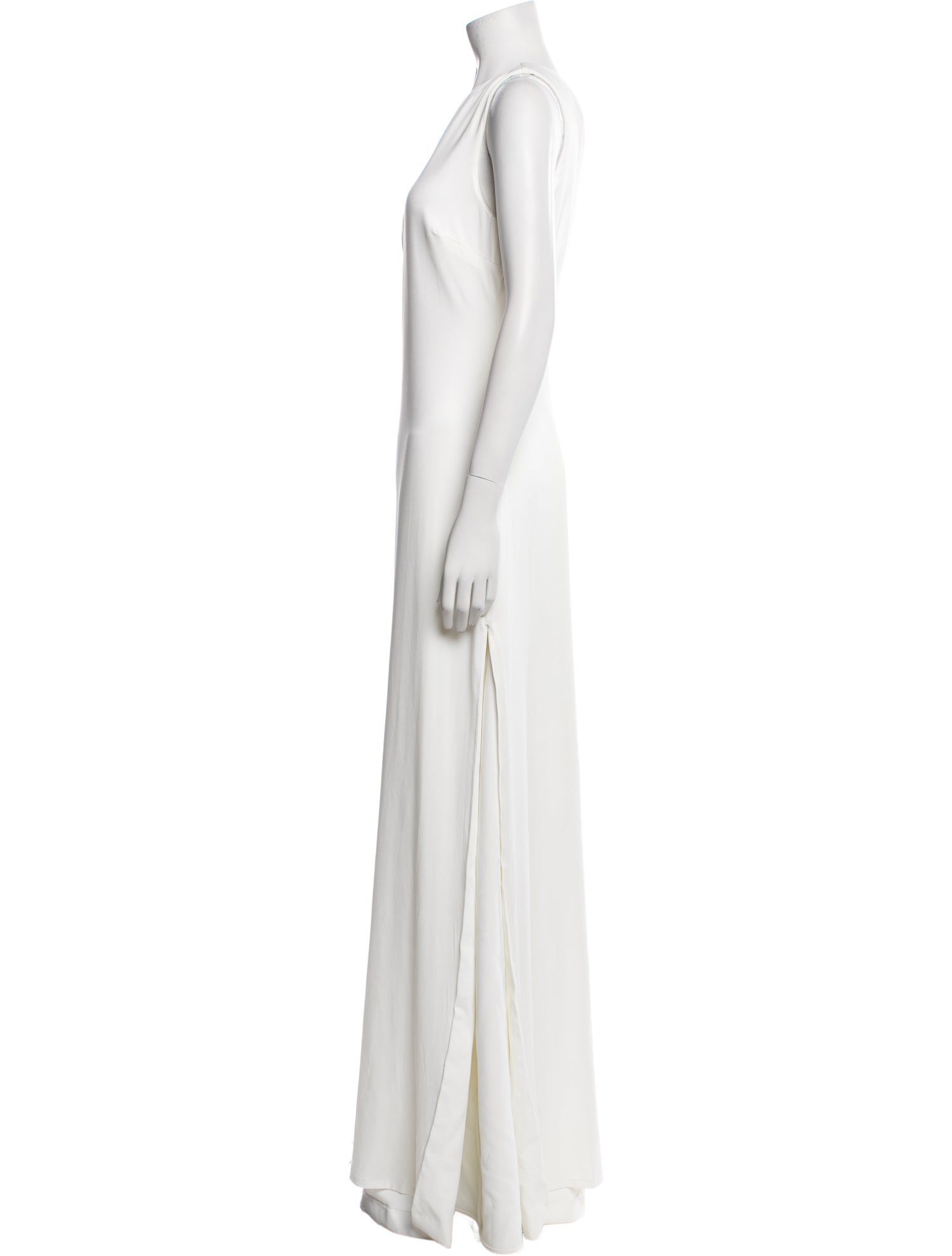 Halston One-Shoulder Long Dress