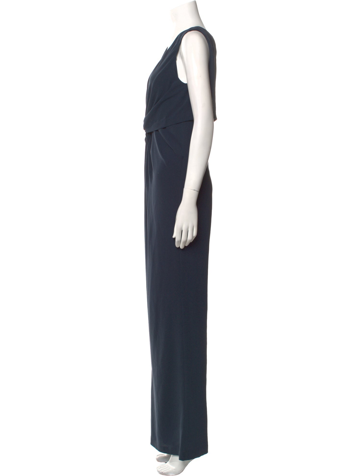 Halston Plunge Neckline Jumpsuit