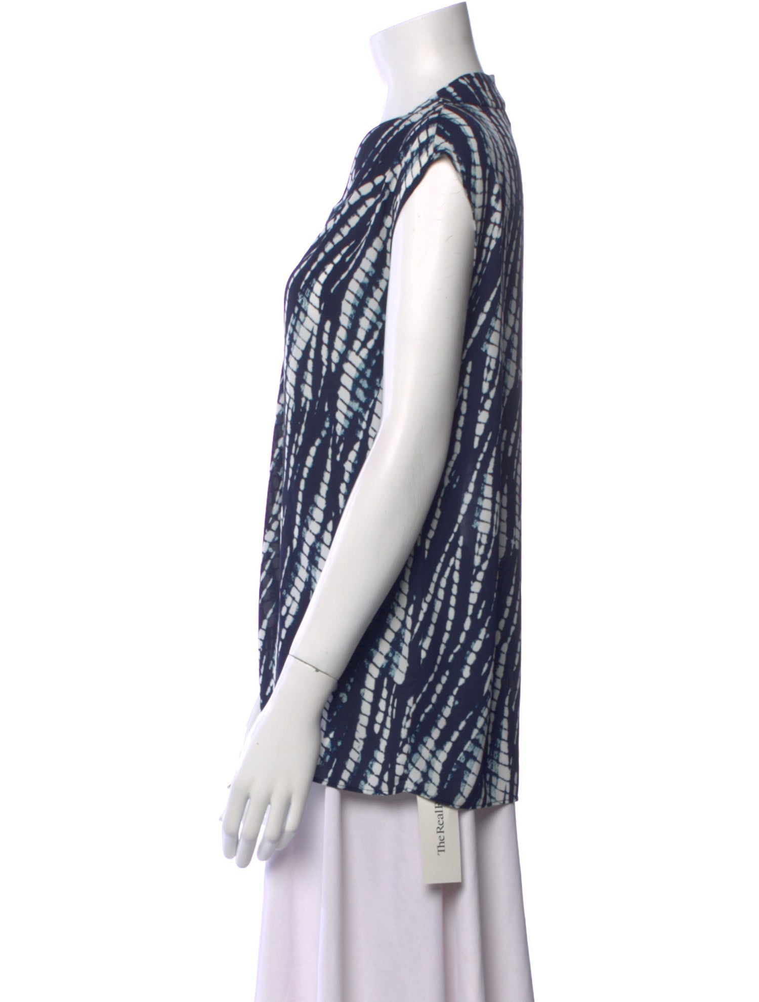 Halston Printed V-Neck Top