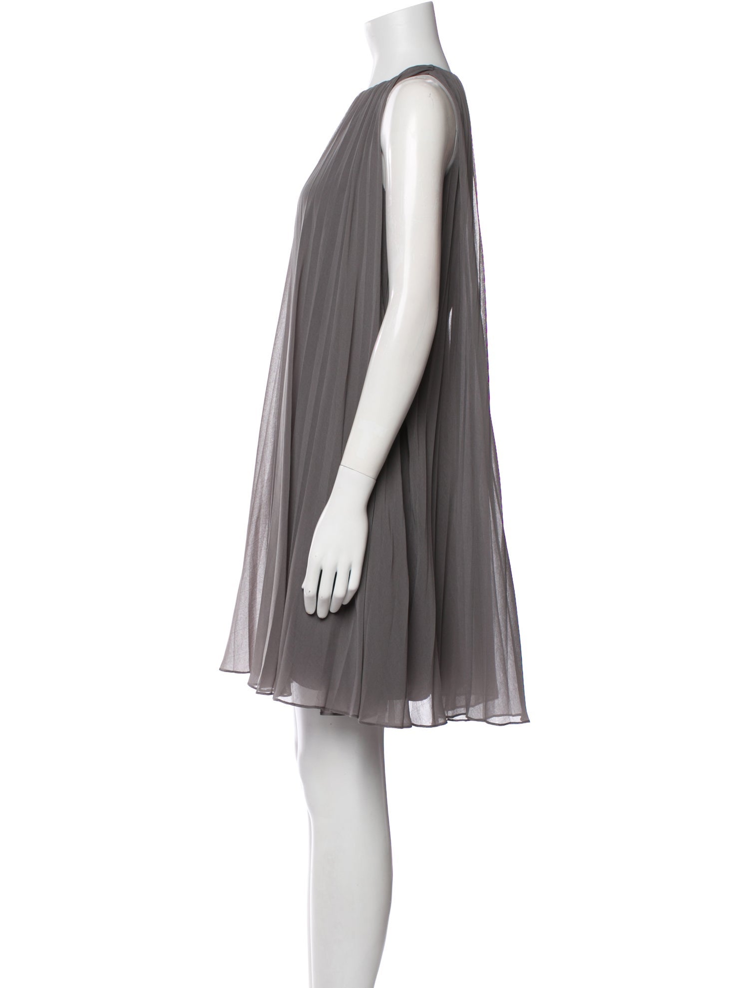 Halston Bateau Neckline Mini Dress