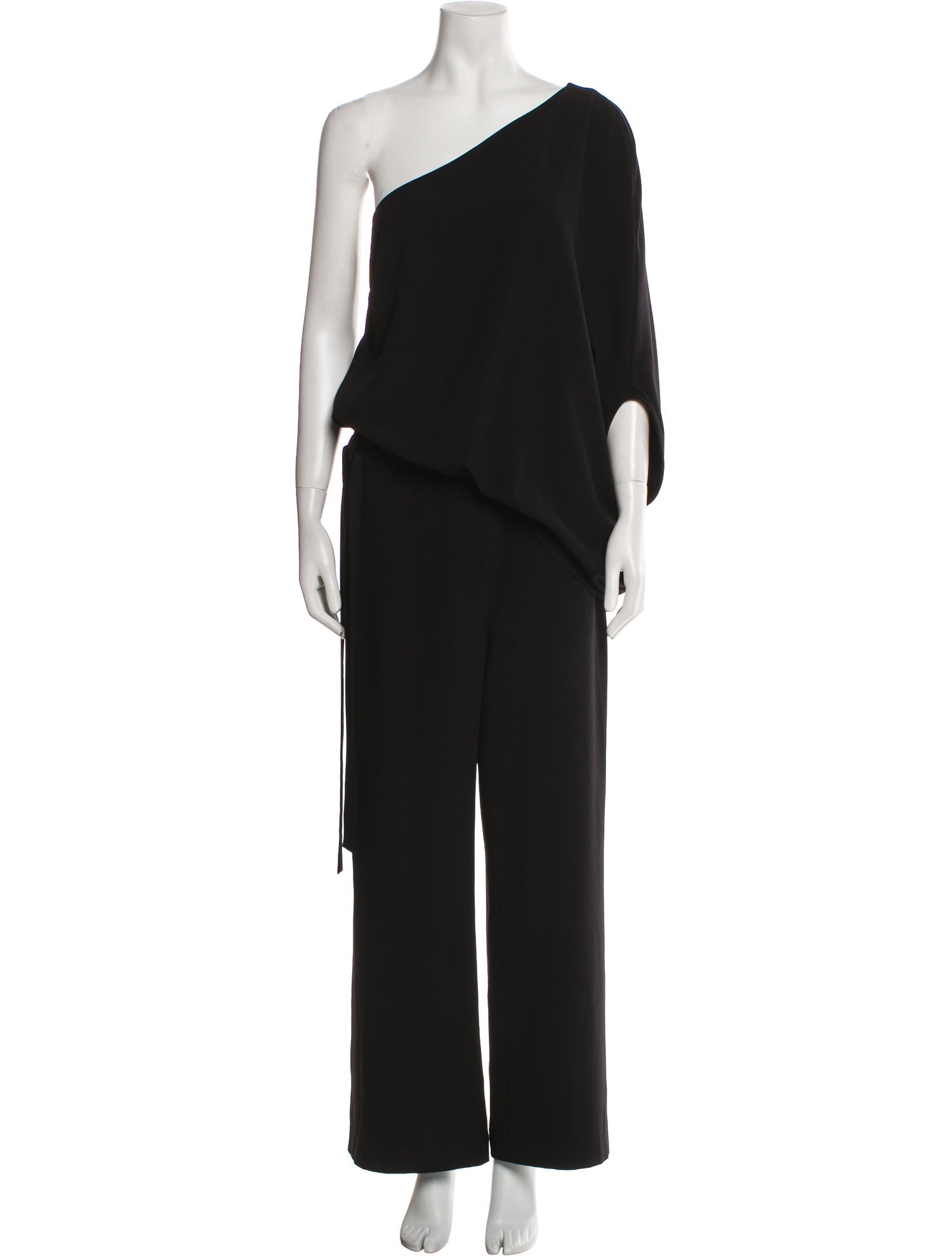 Halston One-Shoulder Jumpsuit
