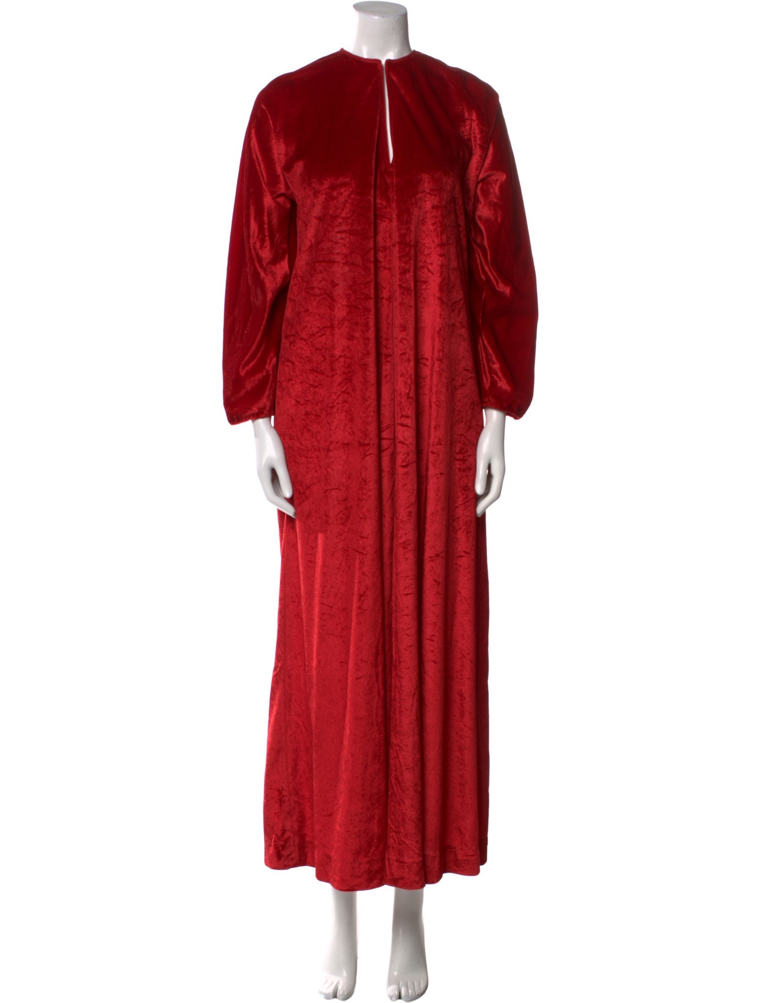 Halston Crew Neck Long Dress