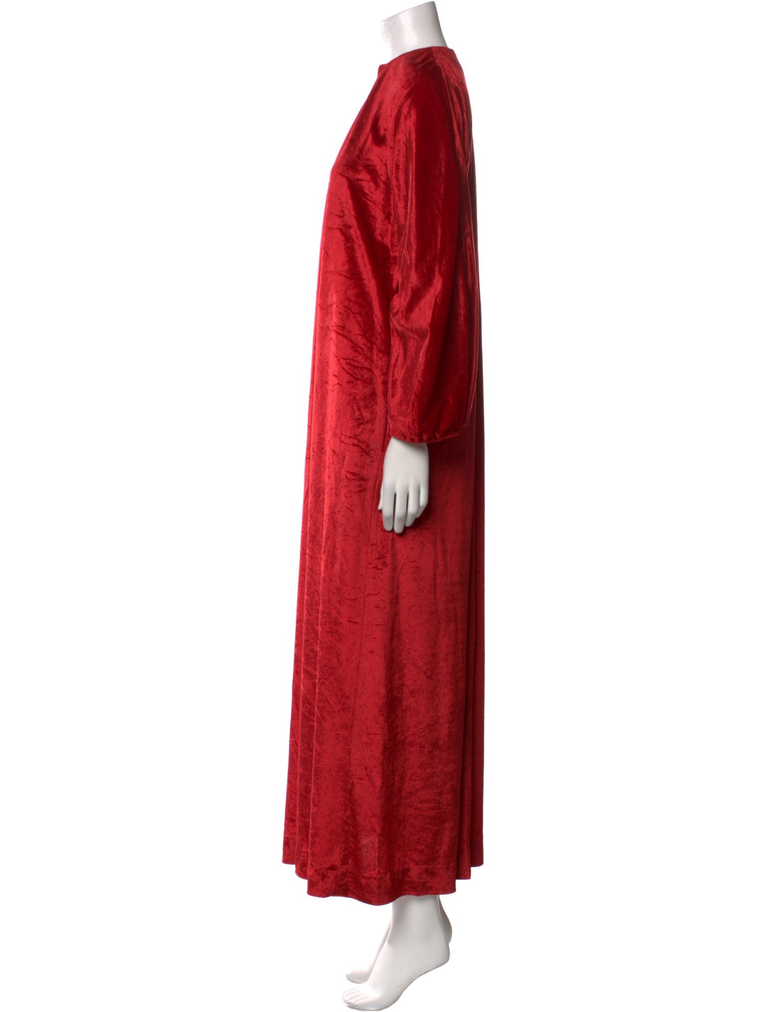 Halston Crew Neck Long Dress