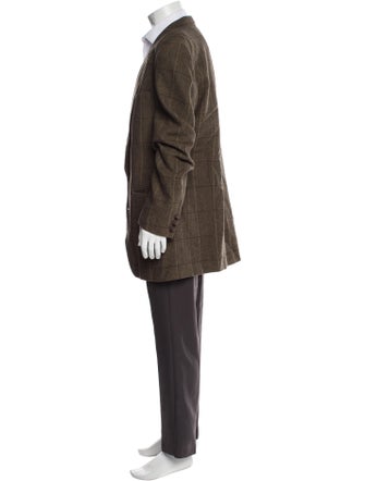 Halston Camel Hair Tweed Pattern Blazer