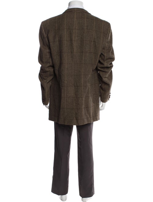 Halston Camel Hair Tweed Pattern Blazer
