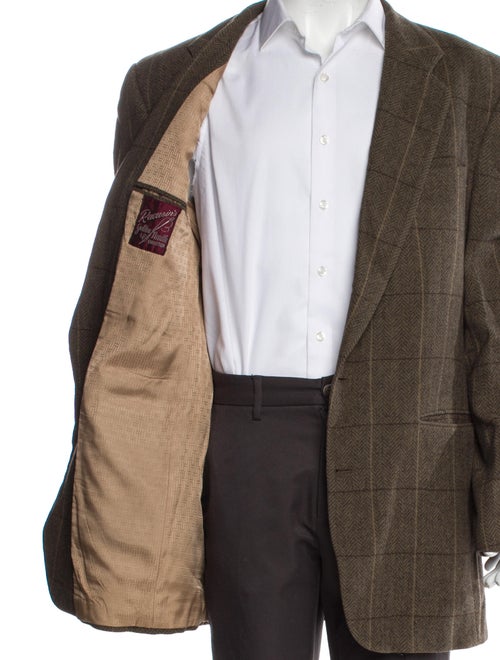 Halston Camel Hair Tweed Pattern Blazer