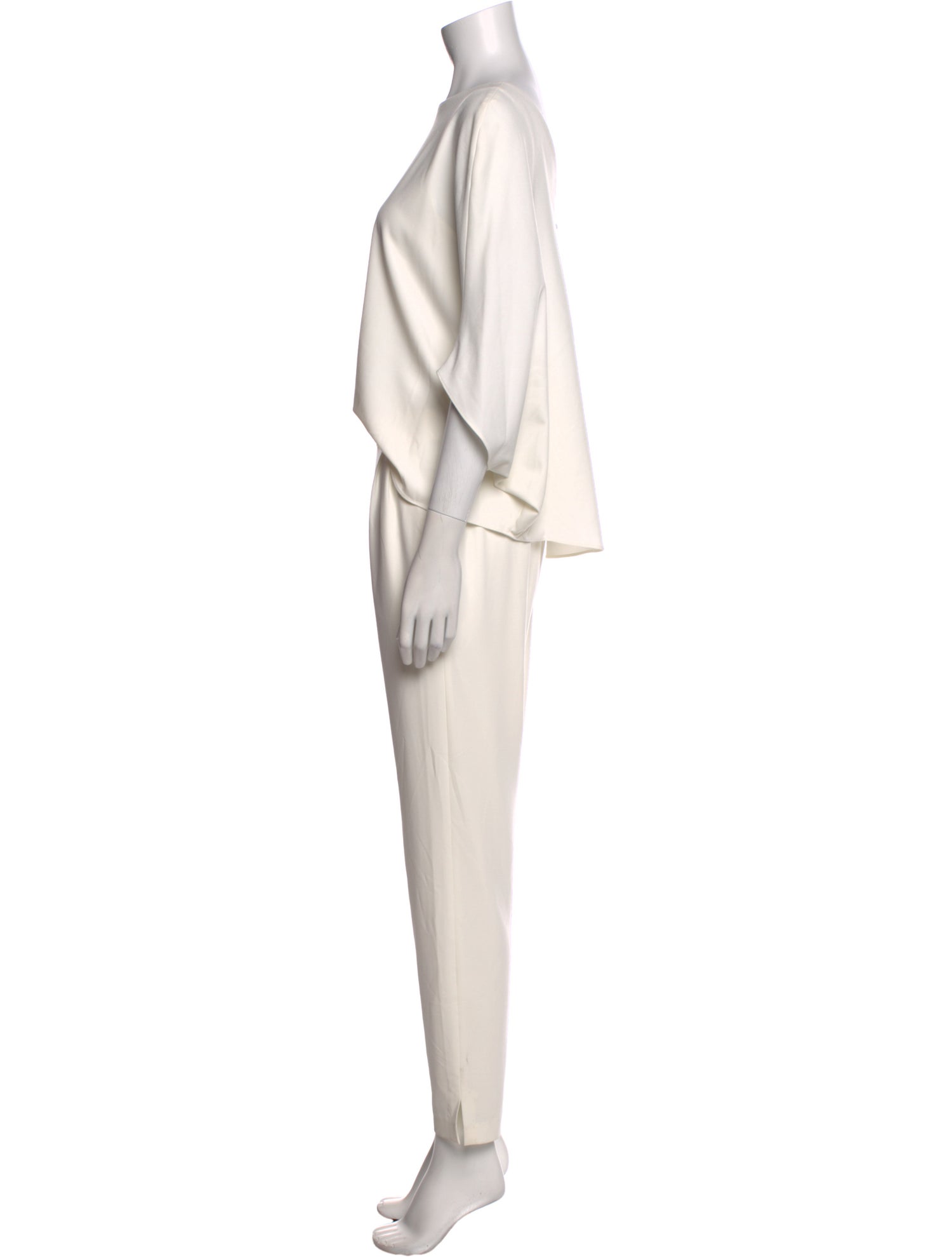 Halston Bateau Neckline Jumpsuit